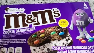 M&Ms Cookie Sandwich Review #icecreamsandwich #icecream #foodlover