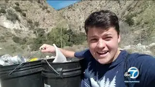 SoCal student picks up trash at popular hiking trail every day | ABC7