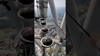 legs shaking at #china #guangzhou Canton tower Landmark Alpha..full video on my channel