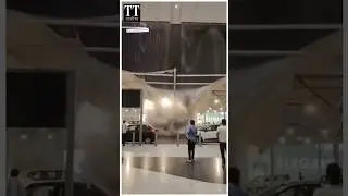 Portion of Shade Collapses at IGI Airport as Heavy Rains Batter Delhi, Many Areas Waterlogged #delhi