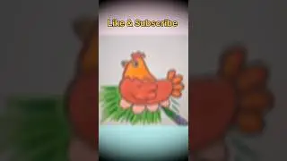 DIY Cartoon Bird Art | Quick Cartoon Hen Sketch | Fast and Fun Hen Drawing for kids #shorts #art #12
