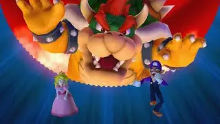 Mario Party 10 - Peach vs Mario vs Luigi vs Waluigi vs Bowser - Whimsical Waters