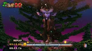 DKC Tropical Freeze - Time Attack - Mountaintop Tussle (W2-Boss) (Shiny Gold Medal, 2:06.55)