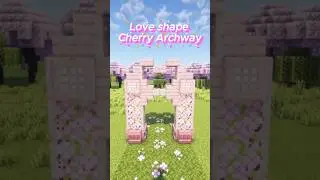 Cherry Blossom Garden Archway Design #minecraft #shorts