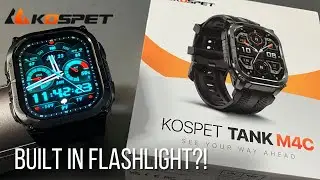 KOSPET Tank M4C | Rugged Smartwatch Has a BUILT IN Flashlight?!