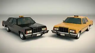3D Model Low Poly Taxi Cab 02 3DExport.com
