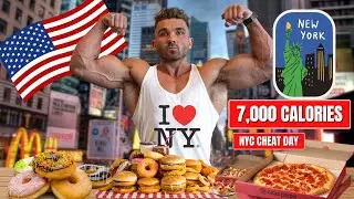 New York Cheat Day! *7,000+ calories* | (British Try American Food) NYC