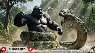 King Kong vs Giant Anaconda Guardian Saves Lives Primitive Earth