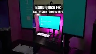 Быстрое решение BSOD BAD_SYSTEM_CONFIG_INFO #shorts