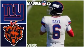 Giants vs Bears Week 10 Simulation (Madden 26)