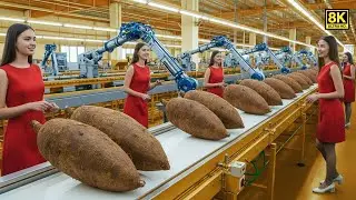 Inside America's Giant Cassava Flour Factory (Full Process Revealed) | #factorypoint