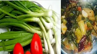 Pyaz ke patte ki sabji-pyaz patte ke testy recipe-hare piyaz ki sabji-Onion  sabji