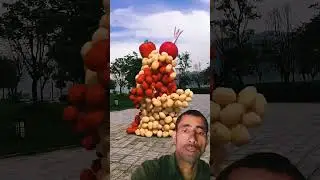 Fruit on right touch 🍎🥔🍅3D special Effects ! 3D Animation # shorts #popples  # viral shorts
