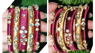 Simple thread bangles designs #diy #bangledesigns 