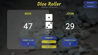 Dice Roller Game with HTML/CSS/JS