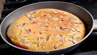 Sin horno sin Mantequilla sin Az&uacute;car en un sarten Pastel de Almendras f&aacute;cil y r&aacute;pido