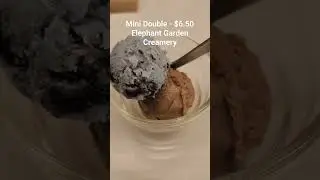 Cookies N Cream! Malted Milk Choco! Mini Double for $6.50 at Elephant Garden Creamery!
