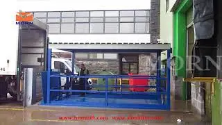 3D/Demonstration video of hydraulic loading dock lift with rain proof shed by European client