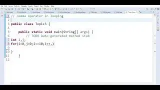 class-13 | comma operator in looping | in Java
