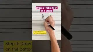 Easy way to draw a Treble Clef!
