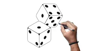 How To Draw Rolled Dice Drawing Step By Step Tutorial | Rolled Dice Drawing