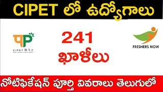 CIPET Recruitment 2020 | 241 Technical and Non Technical Jobs 2020 | Government Jobs