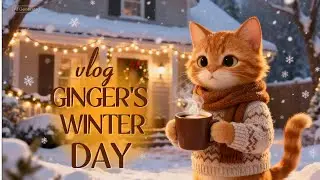 Adorable Ginger Kitten&rsquo;s Cozy Winter Vlog - Home Routine  Relaxing Cat Video for Kids & Families