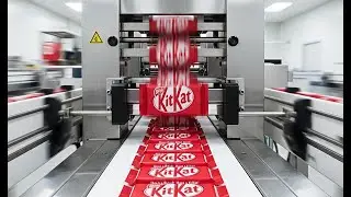 How KitKat Is Made 🍫 | Inside the Factory Process#foodproduction #chocolate #factory #automation
