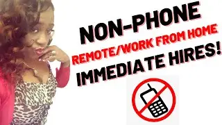 NON-PHONE WORK FROM HOME JOBS  2020 | Immediate hires! APPLY ASAP!!!