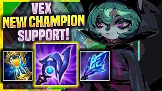 THIS KOREAN CHALLENGER TRIES NEW CHAMPION VEX! - Korean Challenger Plays Vex Support vs Rakan!