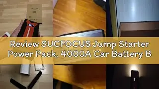 Review SUCFOCUS Jump Starter Power Pack, 4000A Car Battery Booster Jump Starter (for 9.0L Gas or 8.5