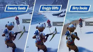LIGHT A FROZEN FIREWORK LOCATIONS FOUND ON BEACHES IN SWEATY SANDS, CRAGGY #FORTNITEWINTERFEST