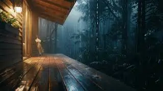 Gentle Rain Drizzle at a Cozy Cabin | Relaxation & Peaceful Sleep