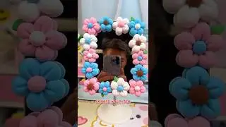 DIY Clay Mirror Makeover💖🪞 #diycrafts #diy #aridryclay #clayart #shorts