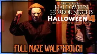 Halloween 4 Full Maze Walkthrough HD Halloween Horror Nights Hollywood 2018