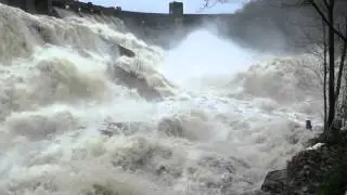 Storm Frank Flooding at Earlstoun Dam, Dalry, in Galloway 30/12/2015