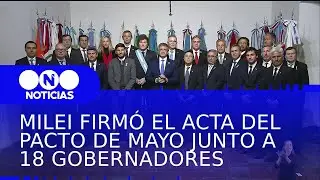 PACTO DE MAYO: MILEI y 18 GOBERNADORES firmaron el ACTA en Tucumán - Telefe Noticias