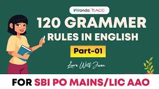120 GRAMMER RULES IN ENGLISH by Jeenu in Malayalam | SBI PO MAINS/LIC AAO | Veranda Race, Part 1