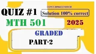 mth 501 quiz 1 solution fall 2025|mth 501 quiz 1 2025