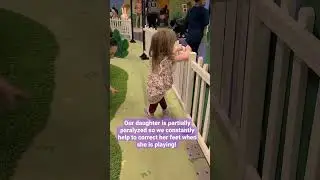 Girl, with Spina Bifida  getting help from Mom while standing up! #disabled #spinabifidaawareness