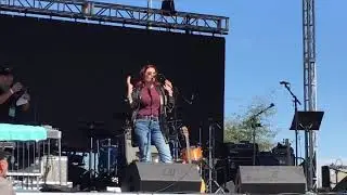Rosanne Cash Presents My Painting to Dr. Ruth Hawkins