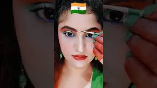 Indian Flag 🇮🇳 Tricolour Bindi Tutorial #youtubeshorts #shorts #independenceday #indianarmy #100k