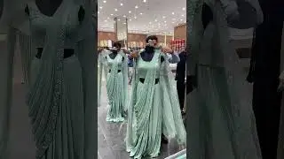 Beautiful Party wear designer saree with jacket #short #fashion #design #saree #music