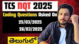 Easy TCS NQT Coding Questions Asked  On 25th & 26th March | Crack TCS NQT Easily!
