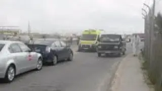 Emergency crews at Malta plane crash site