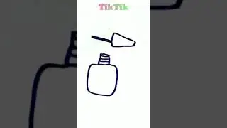 How to Draw Nail Polish #shorts #viral #ytshorts #youtubeshorts#nailpolish #drawing