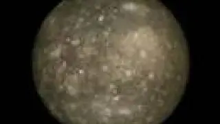 Rotation 3D de Callisto, satellite de la plan&egrave;te Jupiter
