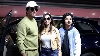 Sonu Sood With Wife And Son Ayaan Sood Spotted At Mumbai Airport