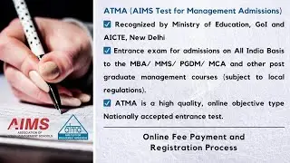 ATMA Application Process: MBA/ MMS/ PGDM Admission Entrance Exam in India