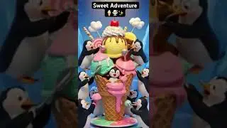 #IceCreamWorld#ScoopsOfJoy#SweetAdventure#HappySlides#TinyPenguinBigDreams#CuteAndChilly#PenguinLove
